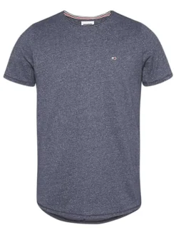 T-shirt homme gris uni en coton bio avec une coupe droite et des manches courtes
