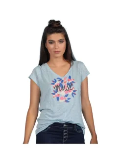 T-shirt imprimé col v