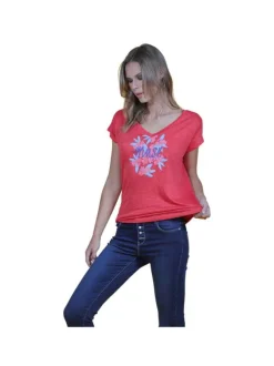 T-shirt imprimé col v