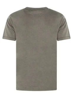 T-shirt kaki avec un imprimé pin-up à l'avant et une coupe droite
