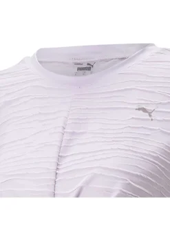 T-shirt lilas uni coupe régular avec un col rond et un effet noué sur le devant