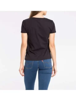 T-shirt manches courtes femme noir