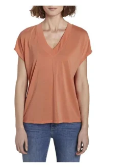 T-shirt manches courtes femme orange