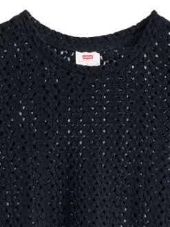 T-shirt noir uni avec une coupe droite et des manches courtes