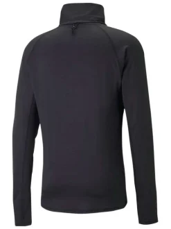 T-shirt Run Cloudspun High Neck Ls M type sous pull uni noir avec une coupe droite
