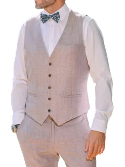 Veste blazer complet rose unie coupe ajustée avec un col cubain