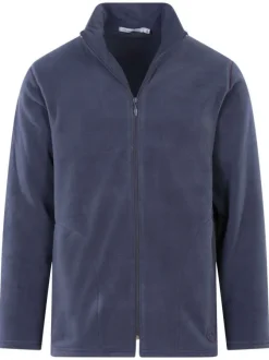 Veste d'intérieur longue grise en velours col montant et zippé BAIKAL