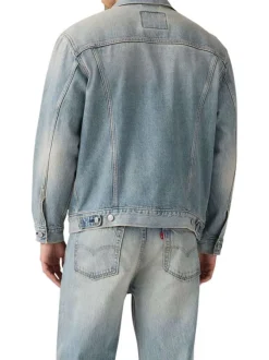 Veste en coton stone à coupe ajustée pourvu d'un col à revers