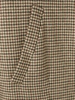 Veste à motif pied-de-poule avec une coupe droite et un col à revers