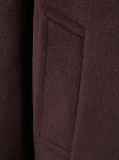 Veste violette unie avec une coupe oversize et un col à revers